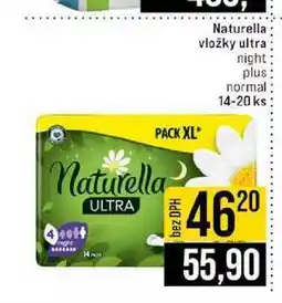 Jip Naturella vložky ultra night plus normal 14-20 ks nabídka