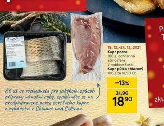 Tesco Kapr porce nabídka