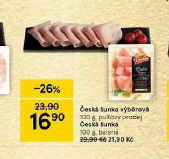 Tesco Česká šunka výběrová nabídka
