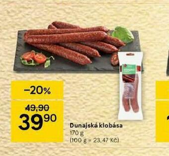 Tesco Dunajská klobása nabídka