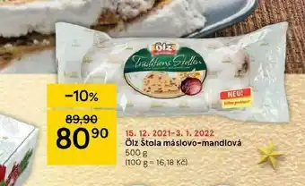 Tesco Ölz štola máslovo-mandlová nabídka