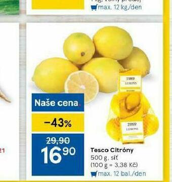 Tesco Citrony nabídka