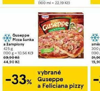 Guseppe pizza šunka a žampiony