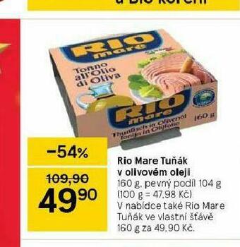 Tesco Rio mare tuňák v olivovém oleji nabídka