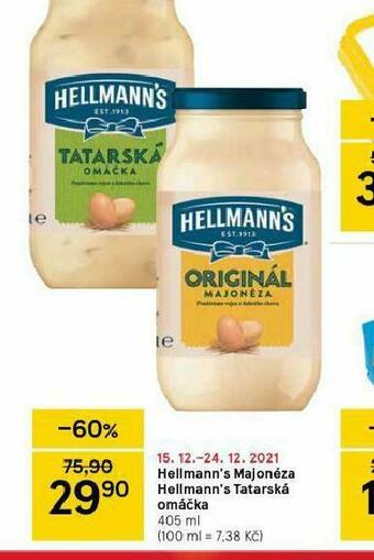 Tesco Hellmann´s tatarská omáčka, majonéza nabídka