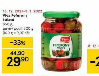 Tesco Viva feferony kulaté nabídka