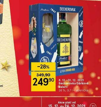Tesco Becherovka dárkové balení nabídka