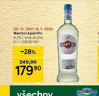 Tesco Martini aperitiv nabídka