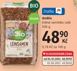 dm drogerie DmBio Iněné semínko celé nabídka