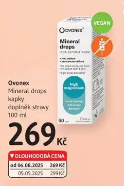 dm drogerie Ovonex Mineral drops kapky doplněk stravy nabídka