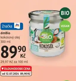 dm drogerie DmBio kokosový olej nabídka
