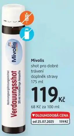 dm drogerie Mivolis shot pro dobré trávení doplněk stravy nabídka