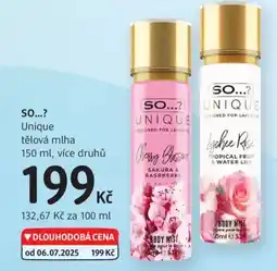 dm drogerie SO...? Unique tělová mlha nabídka
