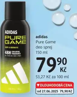 dm drogerie Adidas Pure Game deo sprej nabídka