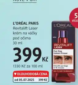 dm drogerie L'ORÉAL PARIS Revitalift Laser krém na váčky pod očima nabídka