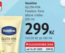 dm drogerie Vaseline GLUTA-HYA Flawless Tone tělové mléko nabídka