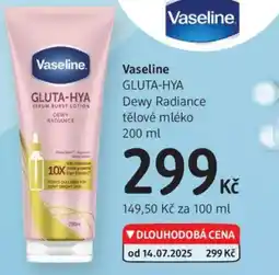 dm drogerie Vaseline GLUTA-HYA Dewy Radiance tělové mléko nabídka