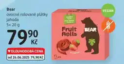 dm drogerie Bear ovocné rolované plátky jahoda nabídka