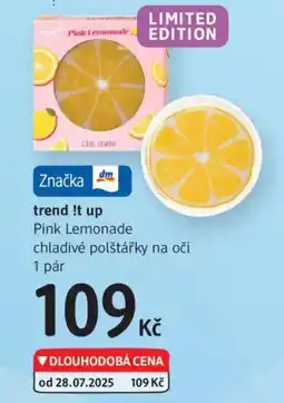 dm drogerie Trend !t up Pink Lemonade chladivé polštářky na oči nabídka