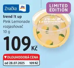 dm drogerie Trend !t up Pink Lemonade rozjasňovač nabídka