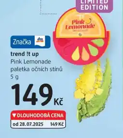 dm drogerie Trend !t up Pink Lemonade paletka očních stínů nabídka