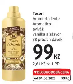dm drogerie Tesori Ammorbidente Aromatico aviváž vanilka a zázvor nabídka