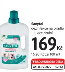 dm drogerie Sanytol dezinfekce na prádlo nabídka