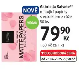 dm drogerie Gabriella Salvete matující papírky s extraktem z růže nabídka