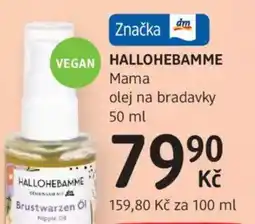 dm drogerie HALLOHEBAMME Mama olej na bradavky nabídka