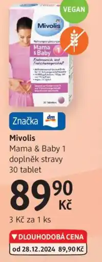 dm drogerie Mivolis Mama & Baby 1 doplněk stravy nabídka