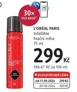 dm drogerie L'ORÉAL PARIS Infaillible fixační mlha nabídka