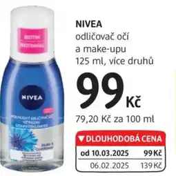 dm drogerie NIVEA odličovač očí a make-upu nabídka
