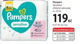 dm drogerie Pampers sensitive vlhčené ubrousky nabídka