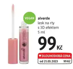 dm drogerie Alverde lesk na rty s 3D efektem nabídka