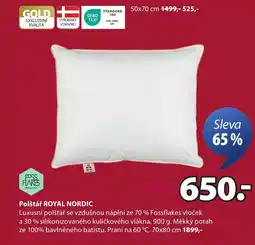 JYSK Polštář royal nordic nabídka