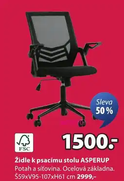 JYSK Židle k psacímu stolu ASPERUP nabídka