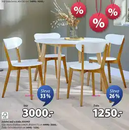 JYSK Jídelní stůl a židle JEGIND nabídka