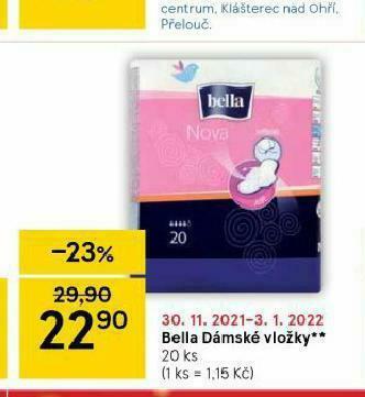 Tesco Bella dámské vložky nabídka