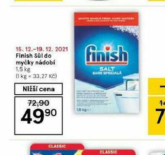Tesco Finish sůl do myčky nabídka
