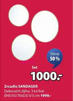 JYSK Zrcadlo SANDAGER nabídka
