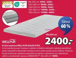 JYSK Vrchní matrace WELLPUR GULEN GT65 nabídka