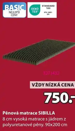 JYSK Pěnová matrace SIBILLA nabídka