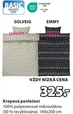 JYSK Krepová povlečení nabídka