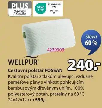 JYSK Cestovní polštář FOSSAN nabídka