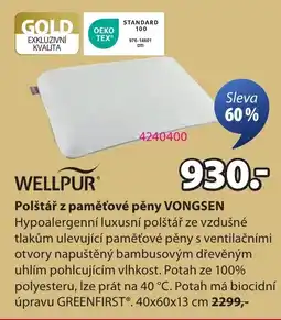 JYSK Polštář z paměťové pěny VONGSEN nabídka