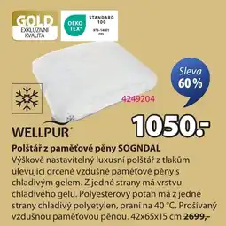 JYSK Polštář z paměťové pěny SOGNDAL nabídka