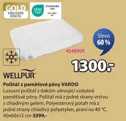 JYSK Polštář z paměťové pěny VARDO nabídka