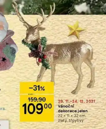 Vánoční dekorace jelen