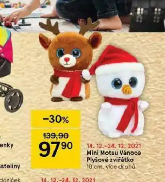 Tesco Mini motsu vánoce plyšové zvířátko nabídka