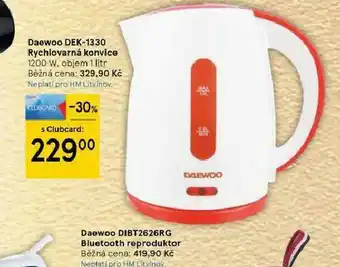 Tesco Ryhlovarná konvice daewoo nabídka
